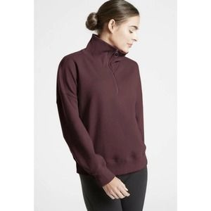 Athleta Cozy Karma 1/4 Zip Pullover Sweatshirt